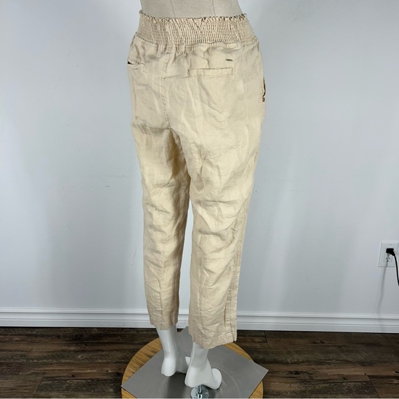 Guess linen cropped Cream Pants S - Picture 4 of 12